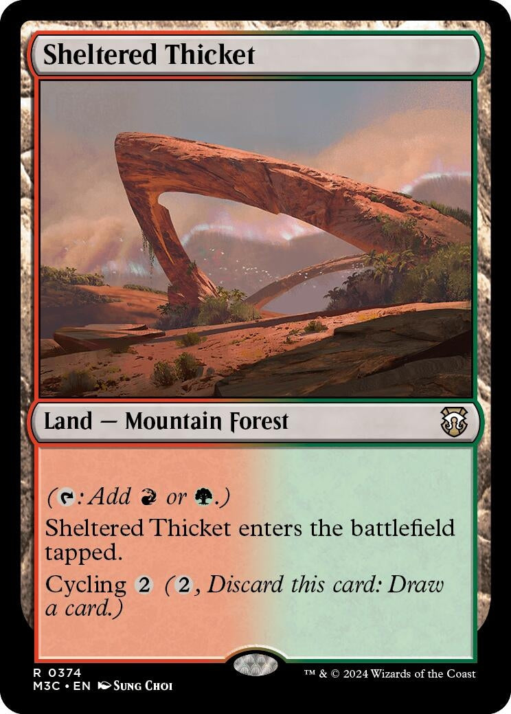 Image for Sheltered Thicket (Commander: Modern Horizons 3) (374) - Magic: The Gathering