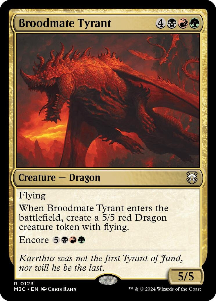 Image for Broodmate Tyrant (Commander: Modern Horizons 3) (123) - Magic: The Gathering