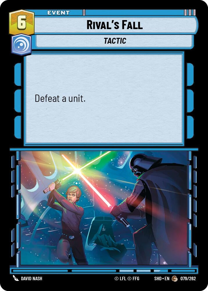 Image for Rival's Fall (Shadows of the Galaxy) (079/262) - Star Wars: Unlimited