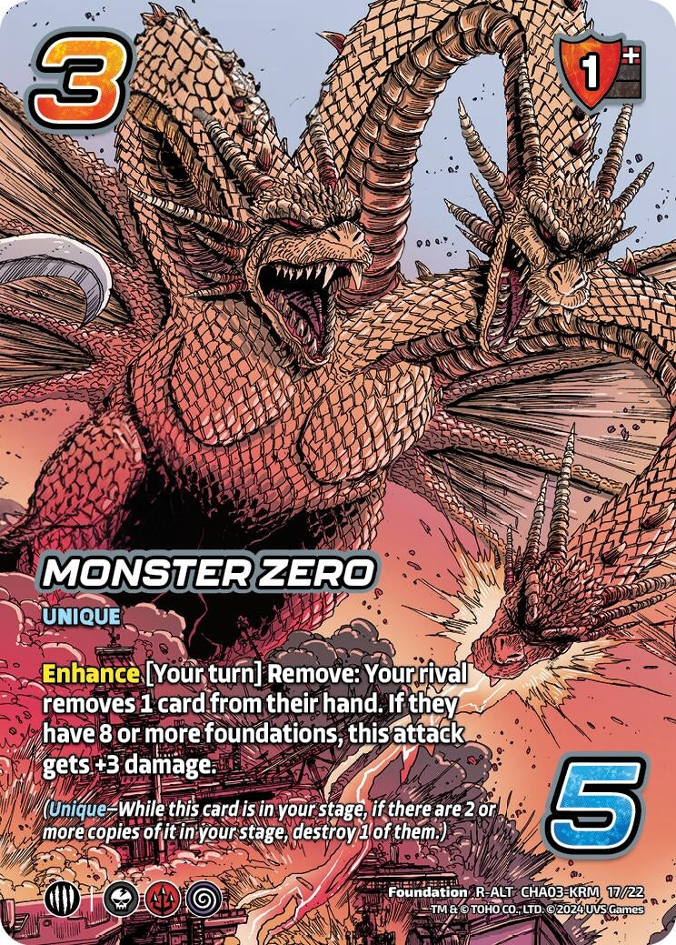 Image for Monster Zero (Alternate Art) (Challenger Series: Godzilla) (CHA03-KRM 17/22) - UniVersus