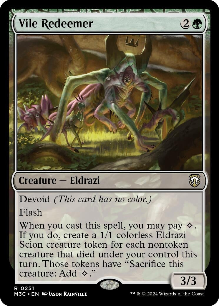Image for Vile Redeemer (Ripple Foil) (Commander: Modern Horizons 3) (251) - Magic: The Gathering