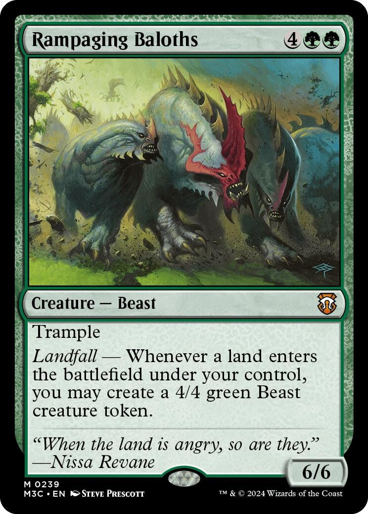 Image for Rampaging Baloths (Ripple Foil) (Commander: Modern Horizons 3) (239) - Magic: The Gathering