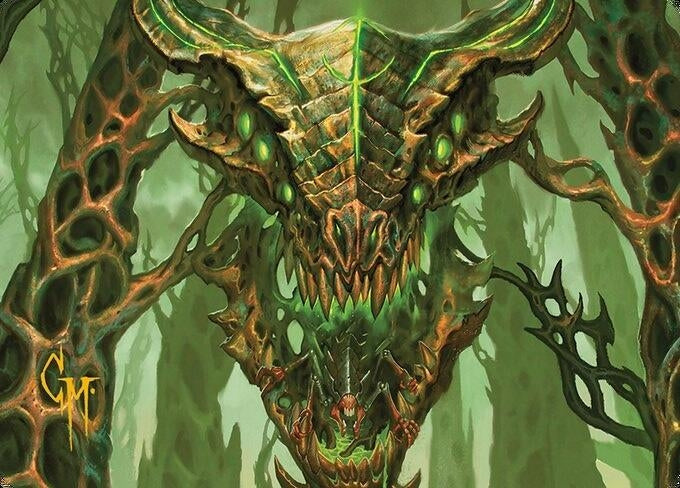 Image for Colossal Dreadmask Art Card (Gold-Stamped Signature) (Art Series: Modern Horizons 3) (8) - Magic: The Gathering