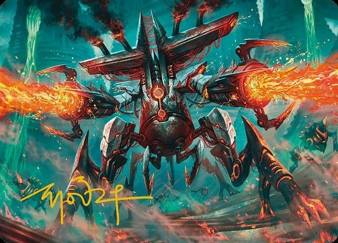 Image for Exterminator Magmarch Art Card (Gold-Stamped Signature) (Art Series: Modern Horizons 3) (33) - Magic: The Gathering