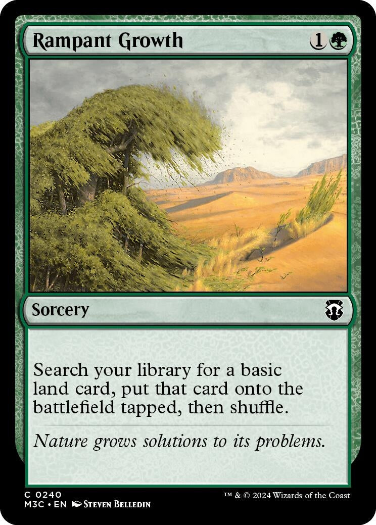 Image for Rampant Growth (Ripple Foil) (Commander: Modern Horizons 3) (240) - Magic: The Gathering