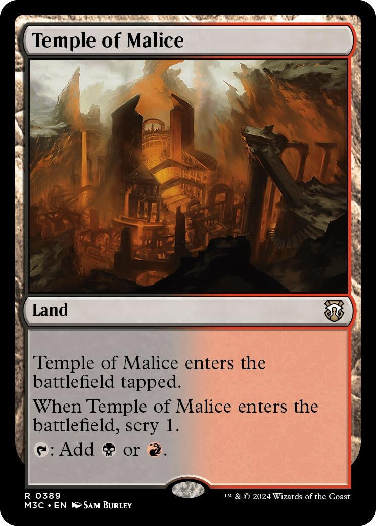 Image for Temple of Malice (Ripple Foil) (Commander: Modern Horizons 3) (389) - Magic: The Gathering