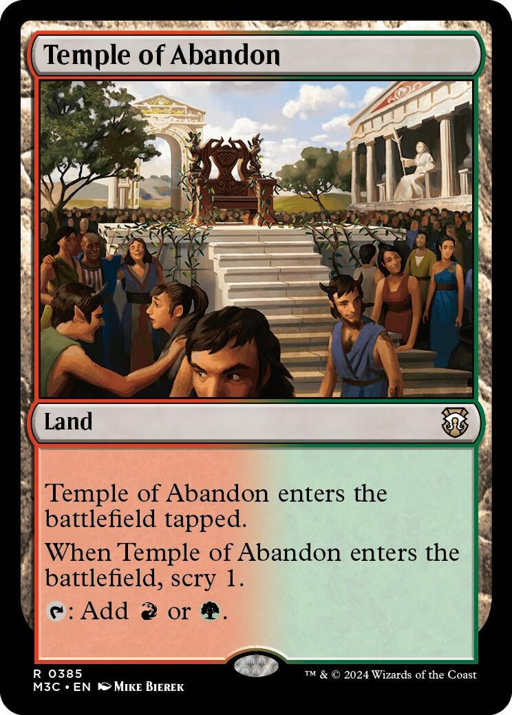 Image for Temple of Abandon (Ripple Foil) (Commander: Modern Horizons 3) (385) - Magic: The Gathering