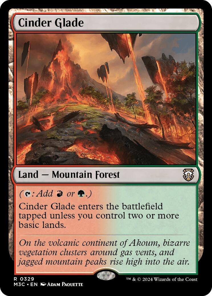 Image for Cinder Glade (Ripple Foil) (Commander: Modern Horizons 3) (329) - Magic: The Gathering