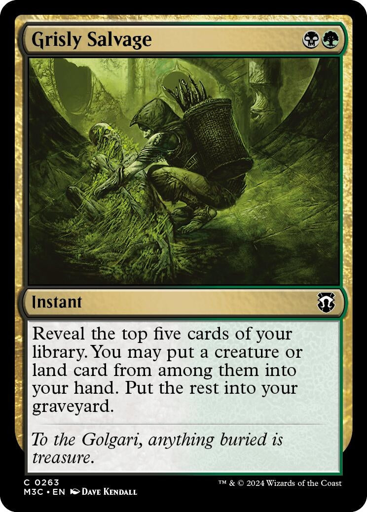 Image for Grisly Salvage (Ripple Foil) (Commander: Modern Horizons 3) (263) - Magic: The Gathering