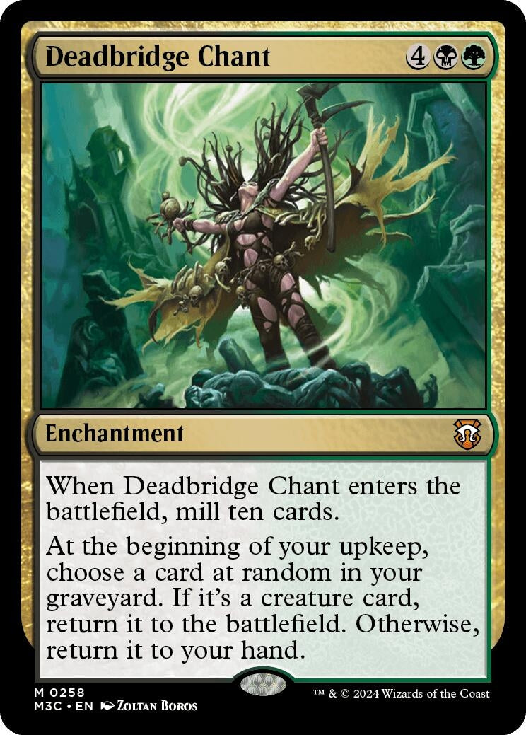 Image for Deadbridge Chant (Ripple Foil) (Commander: Modern Horizons 3) (258) - Magic: The Gathering