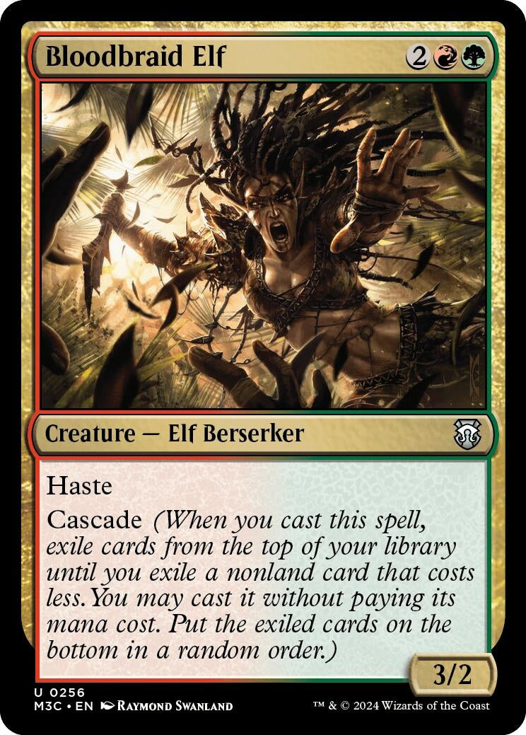 Image for Bloodbraid Elf (Ripple Foil) (Commander: Modern Horizons 3) (256) - Magic: The Gathering