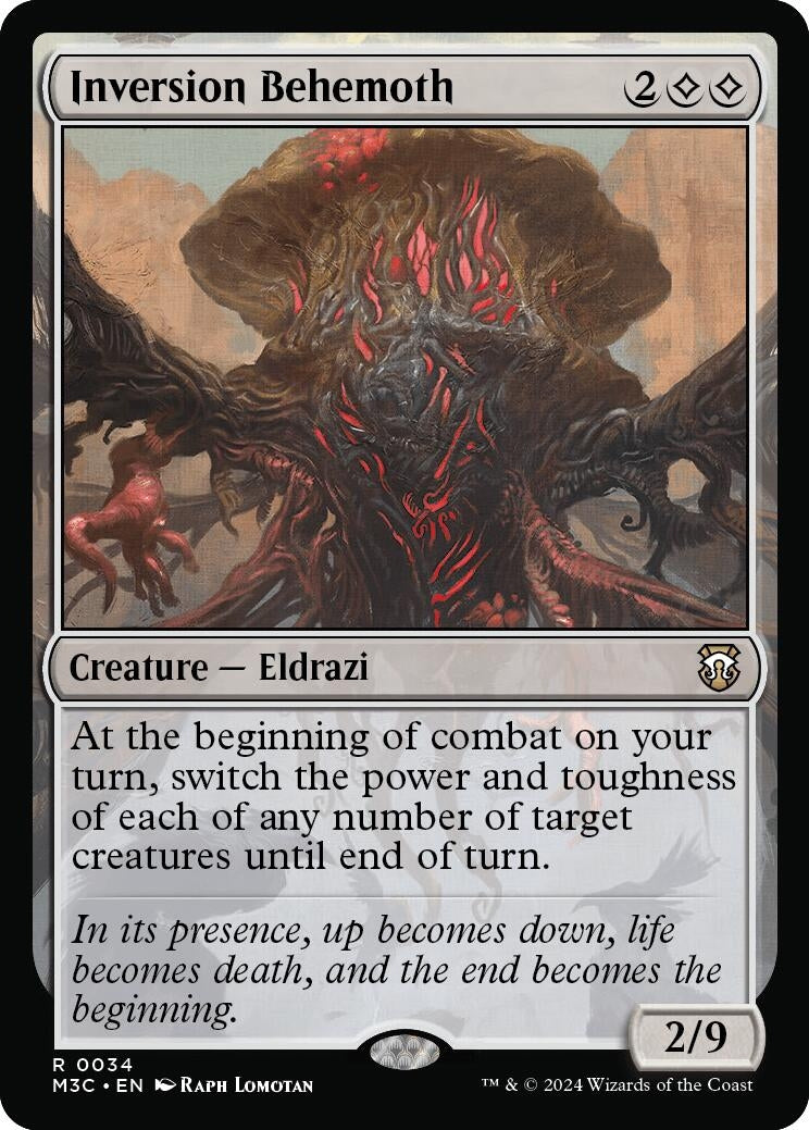 Image for Inversion Behemoth  (Ripple Foil) (Commander: Modern Horizons 3) (34) - Magic: The Gathering
