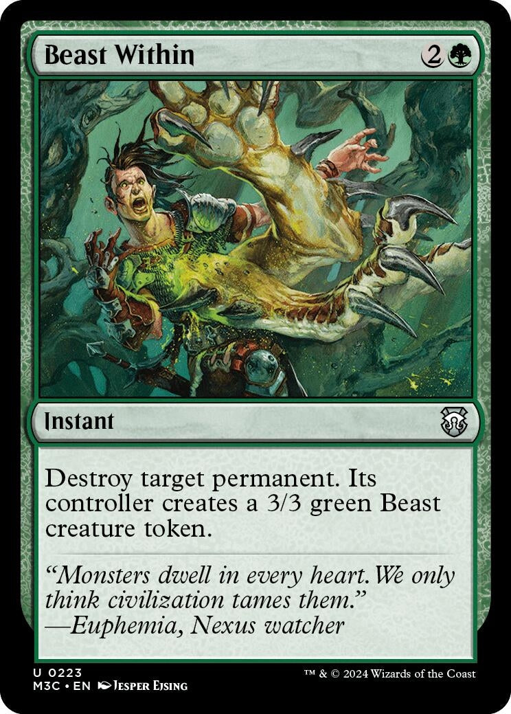 Image for Beast Within (Ripple Foil) (Commander: Modern Horizons 3) (223) - Magic: The Gathering