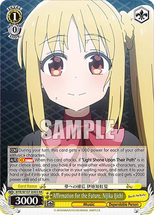Image for Affirmation for the Future, Nijika Ijichi (BOCCHI THE ROCK!) (BTR/W107-E003 RR) - Weiss Schwarz