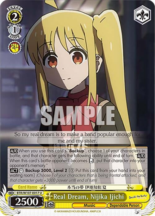 Image for Real Dream, Nijika Ijichi (BOCCHI THE ROCK!) (BTR/W107-E017 U) - Weiss Schwarz