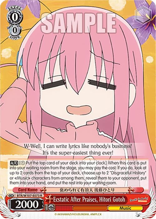 Image for Ecstatic After Praises, Hitori Gotoh (BOCCHI THE ROCK!) (BTR/W107-E073 R) - Weiss Schwarz