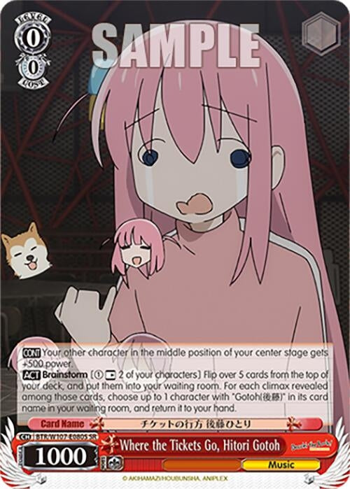 Image for Where the Tickets Go, Hitori Gotoh (SR) (BOCCHI THE ROCK!) (BTR/W107-E080S SR) - Weiss Schwarz