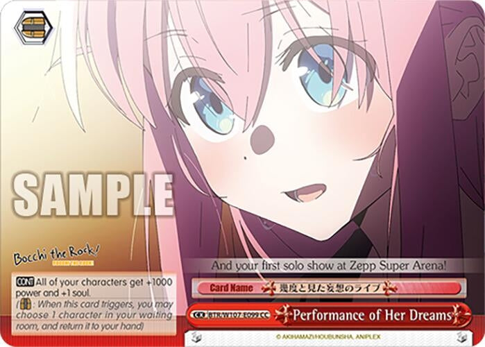 Image for Performance of Her Dreams (BOCCHI THE ROCK!) (BTR/W107-E099 CC) - Weiss Schwarz