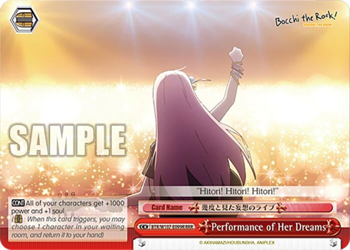 Image for Performance of Her Dreams (RRR) (BOCCHI THE ROCK!) (BTR/W107-E099R RRR) - Weiss Schwarz