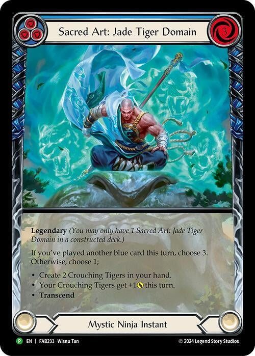 Image for Sacred Art: Jade Tiger Domain - FAB233 (Flesh and Blood: Promo Cards) (FAB233) - Flesh and Blood TCG