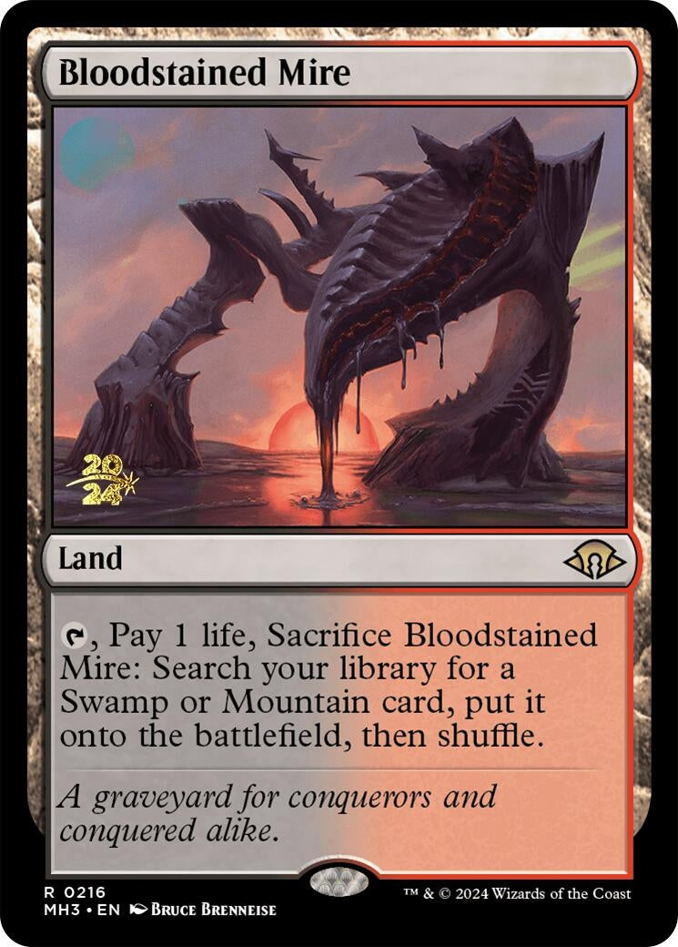 Image for Bloodstained Mire (Prerelease Cards) (216) - Magic: The Gathering