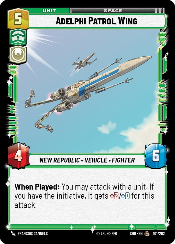 Image for Adelphi Patrol Wing (Shadows of the Galaxy) (101/262) - Star Wars: Unlimited