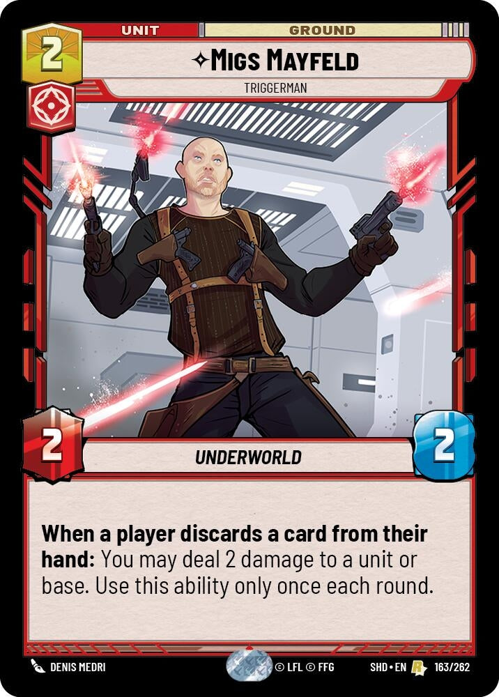 Image for Migs Mayfeld - Triggerman (Shadows of the Galaxy) (163/262) - Star Wars: Unlimited