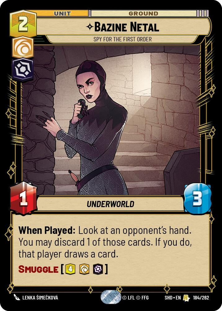 Image for Bazine Netal - Spy for the First Order (Shadows of the Galaxy) (184/262) - Star Wars: Unlimited