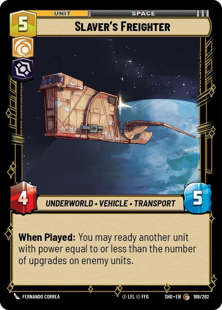 Image for Slaver's Freighter (Shadows of the Galaxy) (189/262) - Star Wars: Unlimited