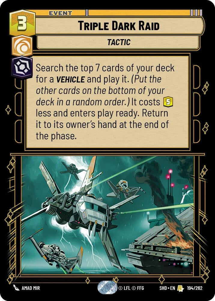 Image for Triple Dark Raid (Shadows of the Galaxy) (194/262) - Star Wars: Unlimited