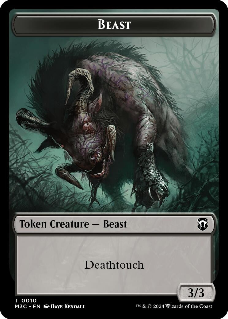 Image for Beast (0010) // Shapeshifter (0008) Double-Sided Token (Commander: Modern Horizons 3) (10 // 8) - Magic: The Gathering