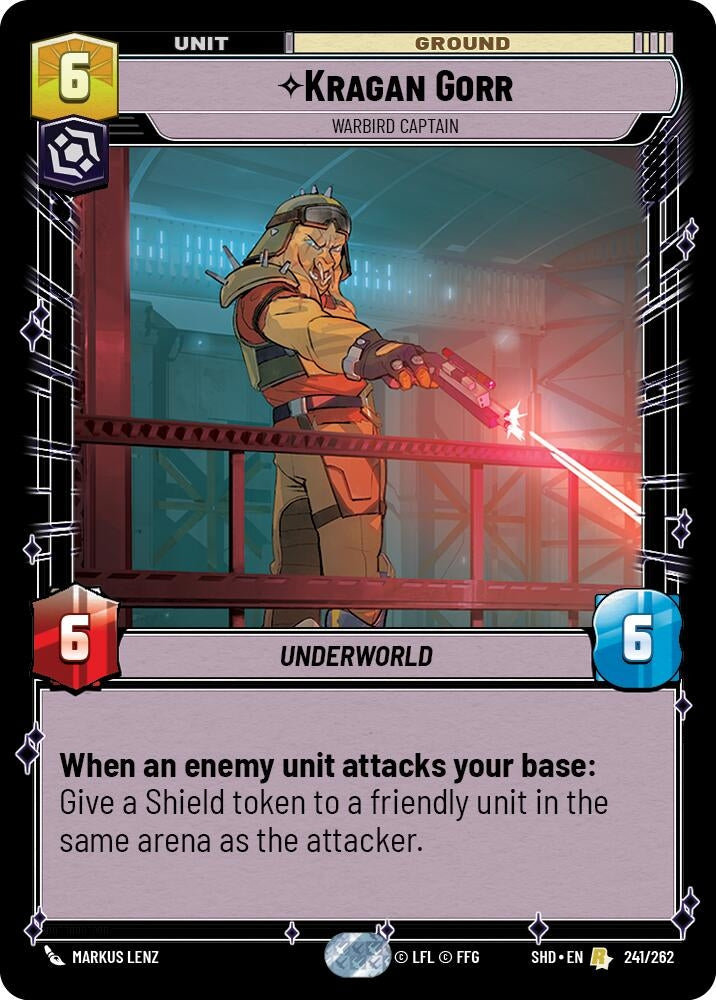 Image for Kragan Gorr - Warbird Captain (Shadows of the Galaxy) (241/262) - Star Wars: Unlimited