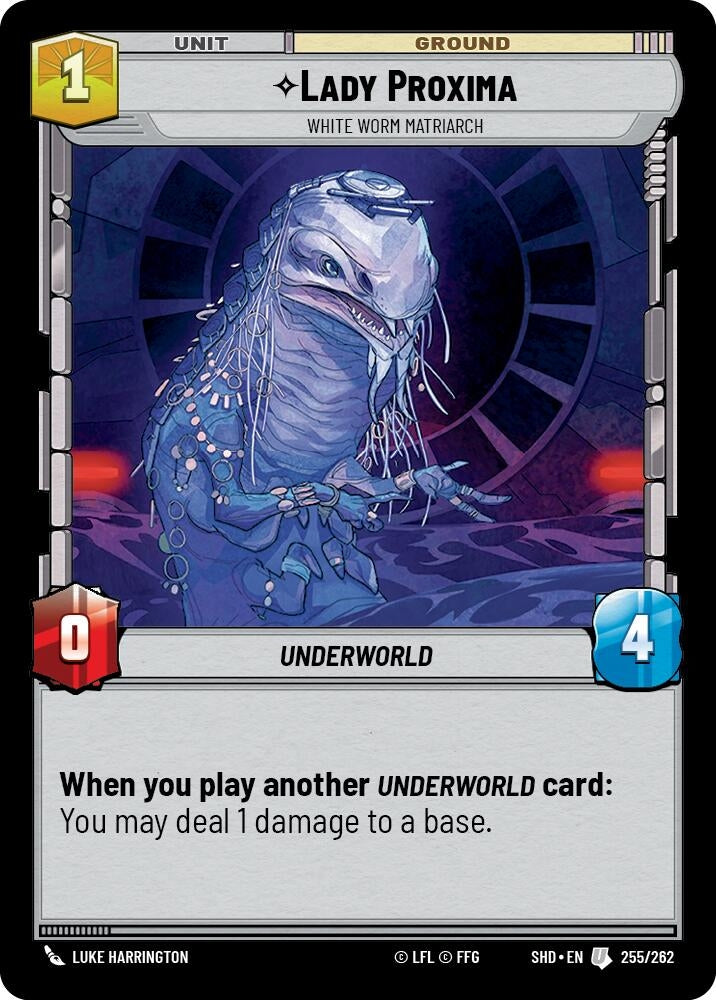 Image for Lady Proxima - White Worm Matriarch (Shadows of the Galaxy) (255/262) - Star Wars: Unlimited