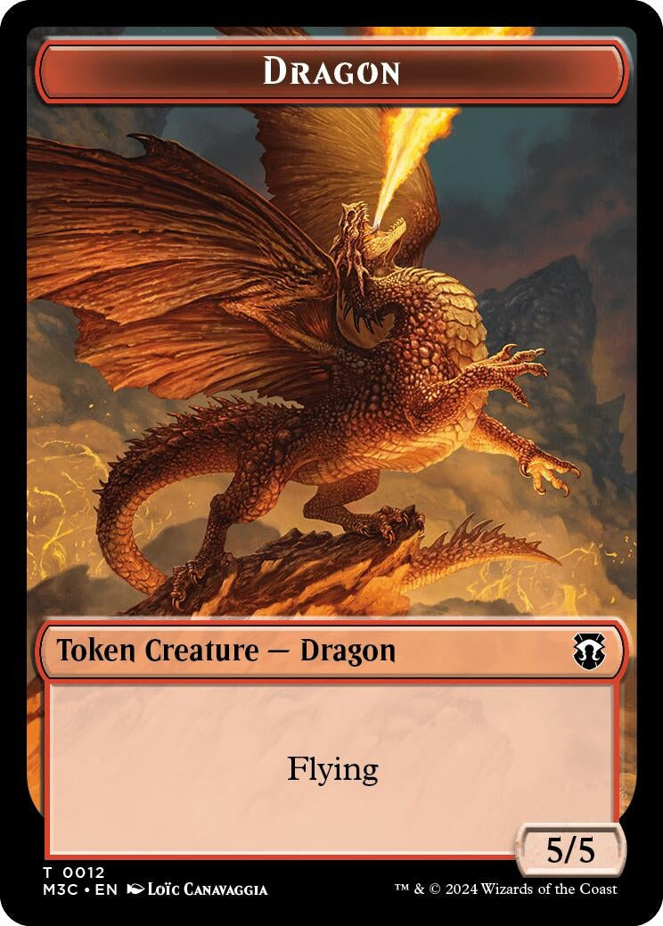 Image for Dragon // Treasure Double-Sided Token (Commander: Modern Horizons 3) (12 // 34) - Magic: The Gathering