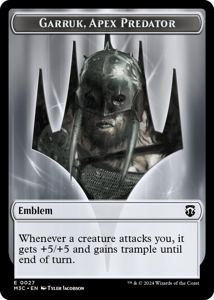 Image for Emblem - Garruk, Apex Predator // Saproling Double-Sided Token (Commander: Modern Horizons 3) (27 // 21) - Magic: The Gathering