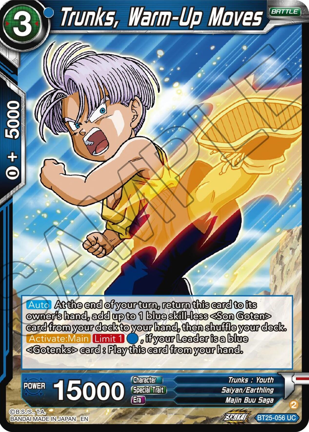 Image for Trunks, Warm-Up Moves (Legend of the Dragon Balls) (BT25-056) - Dragon Ball Super: Masters
