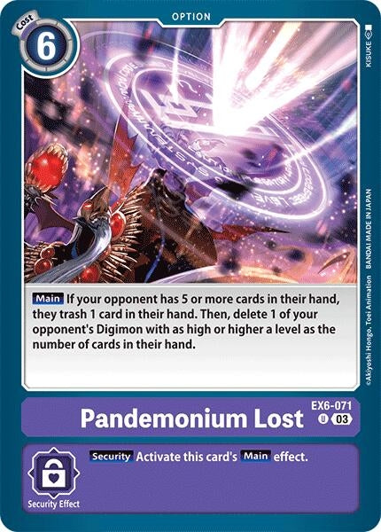 Image for Pandemonium Lost (EX6-071 U) [Infernal Ascension]