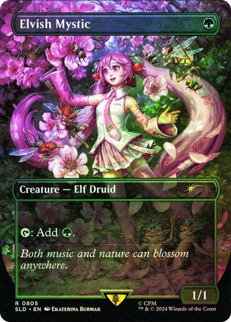 Image for Elvish Mystic (0805) (Rainbow Foil) (Secret Lair Drop Series) (805) - Magic: The Gathering