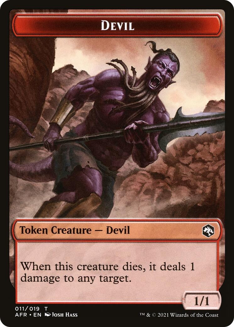 Image for Devil // Vecna Double-Sided Token (Adventures in the Forgotten Realms) (11 // 8) - Magic: The Gathering
