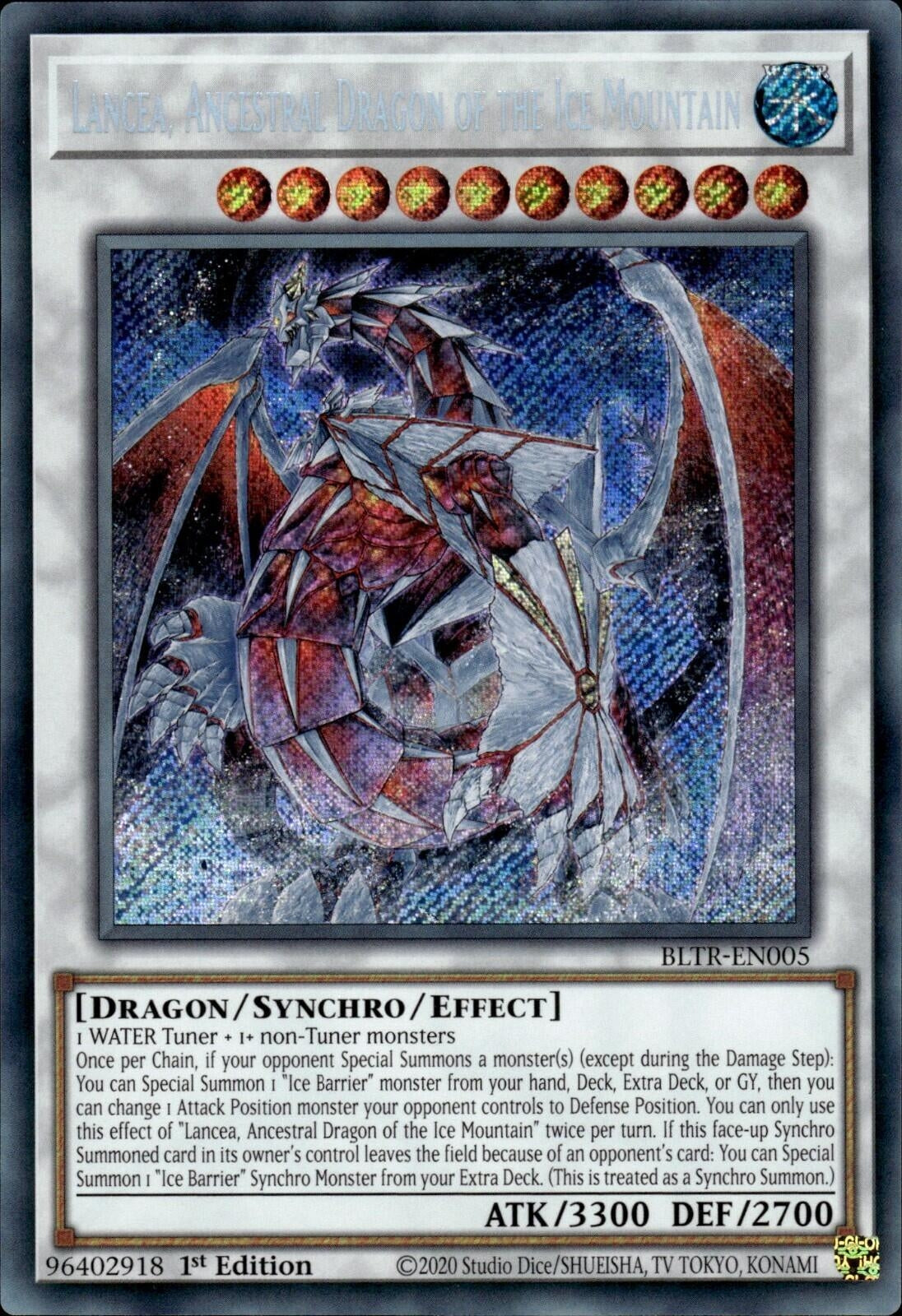 Image for Lancea, Ancestral Dragon of the Ice Mountain (Battles of Legend: Terminal Revenge) (BLTR-EN005) - YuGiOh