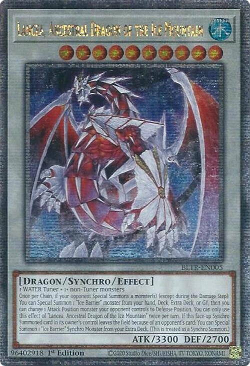 Image for Lancea, Ancestral Dragon of the Ice Mountain (Quarter Century Secret Rare) (Battles of Legend: Terminal Revenge) (BLTR-EN005) - YuGiOh