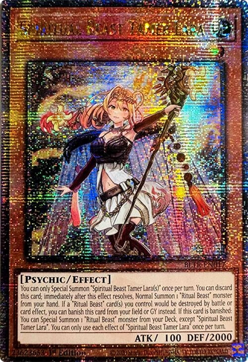 Image for Spiritual Beast Tamer Lara (Quarter Century Secret Rare) (Battles of Legend: Terminal Revenge) (BLTR-EN017) - YuGiOh