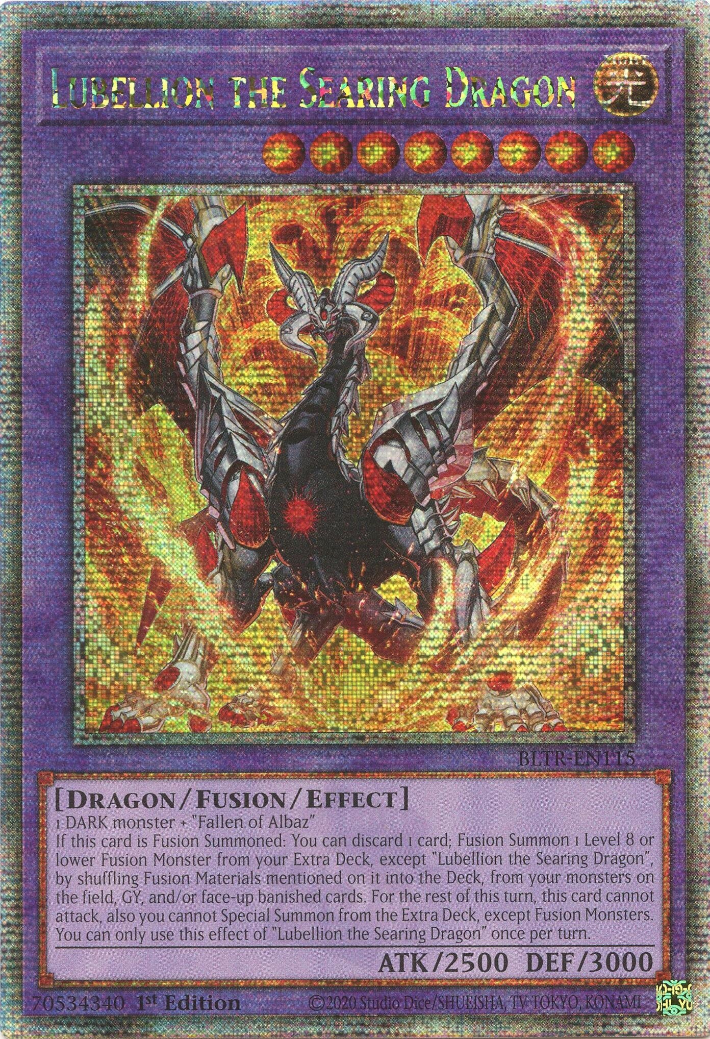 Image for Lubellion the Searing Dragon (Quarter Century Secret Rare) (Battles of Legend: Terminal Revenge) (BLTR-EN115) - YuGiOh