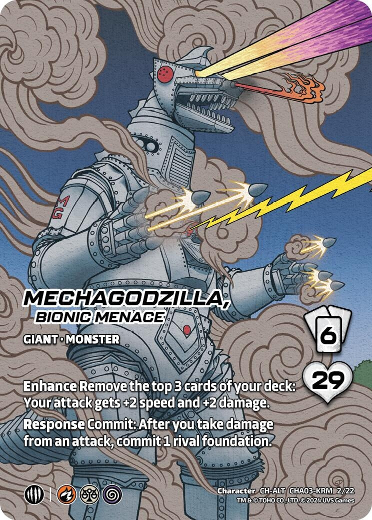 Image for Mechagodzilla, Bionic Menace (Alternate Art) (Challenger Series: Godzilla) (CHA03-KRM 2/22) - UniVersus