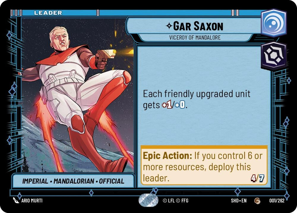 Image for Gar Saxon - Viceroy of Mandalore (Shadows of the Galaxy) (001/262) - Star Wars: Unlimited