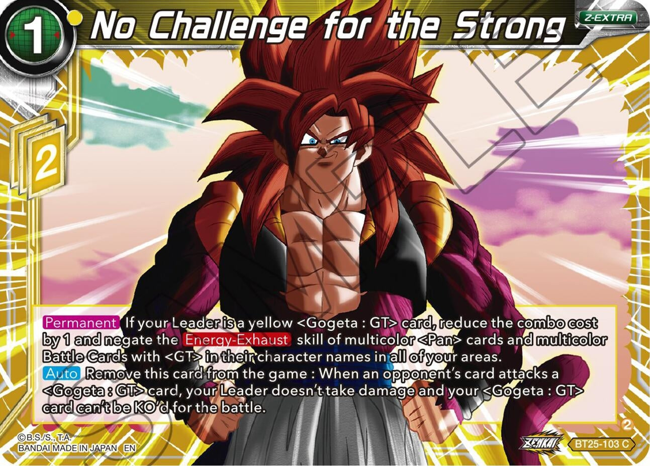 Image for No Challenge for the Strong (Legend of the Dragon Balls) (BT25-103) - Dragon Ball Super: Masters
