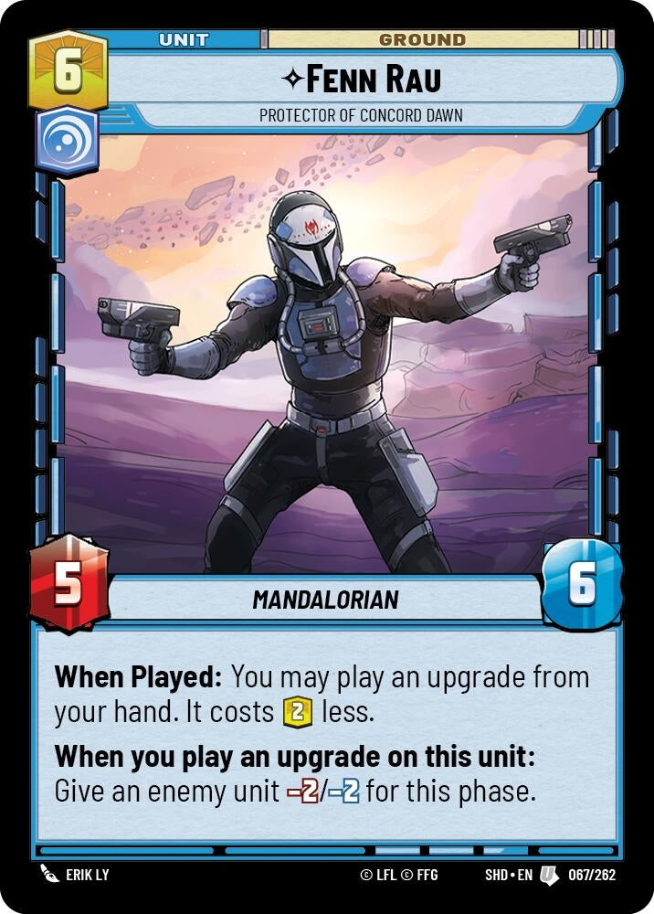 Image for Fenn Rau - Protector of Concord Dawn (Shadows of the Galaxy) (067/262) - Star Wars: Unlimited
