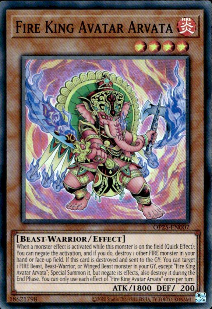 Image for Fire King Avatar Arvata (OTS Tournament Pack 25) (OP25-EN007) - YuGiOh
