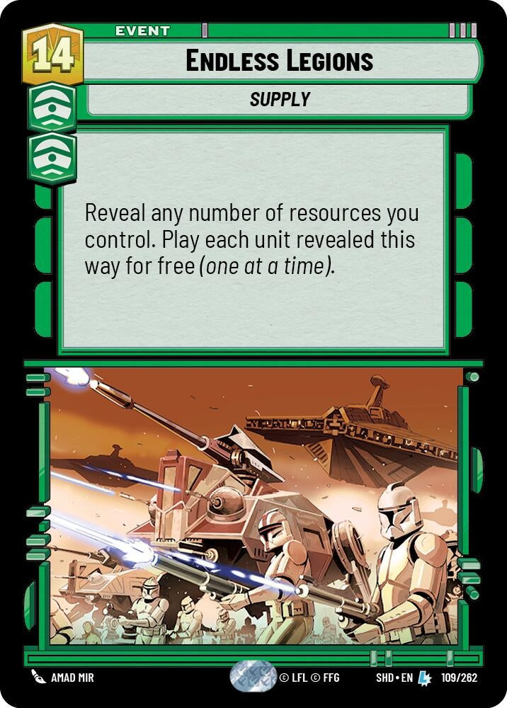 Image for Endless Legions (Shadows of the Galaxy) (109/262) - Star Wars: Unlimited