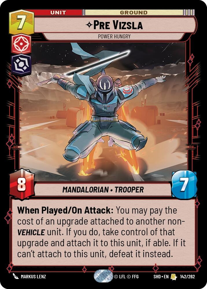 Image for Pre Vizsla - Power Hungry (Shadows of the Galaxy) (142/262) - Star Wars: Unlimited